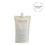NEOM Real Luxury Hand Wash on a white background with subscription roundel