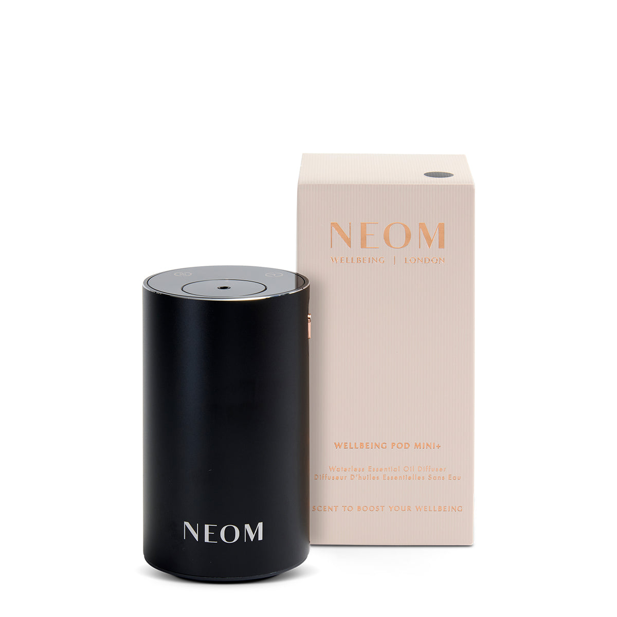 Mini Pod Diffuser Wellbeing Pod Mini+ Waterless Essential Oil Diffuser in Black