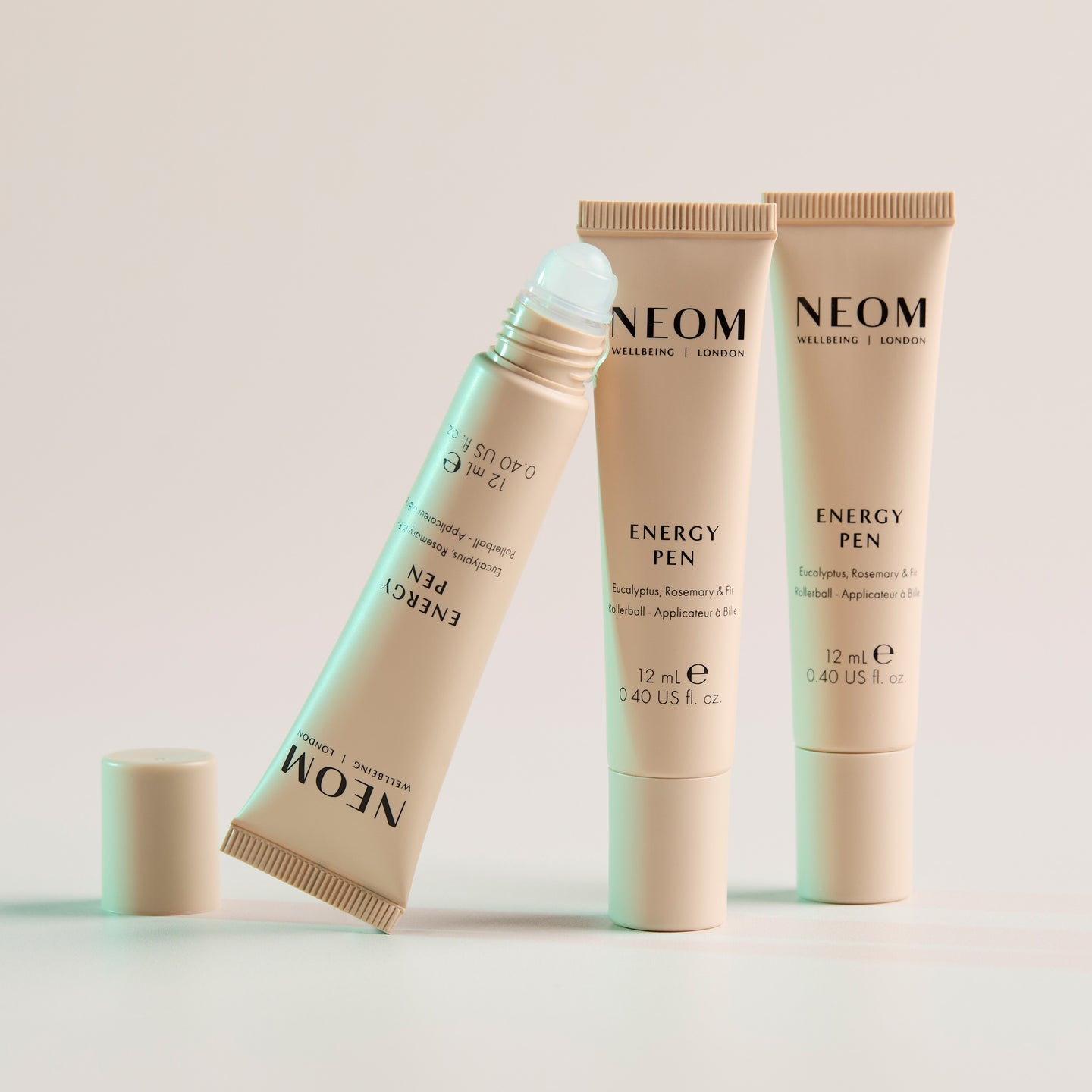 Three NEOM Energy Pen on a light background