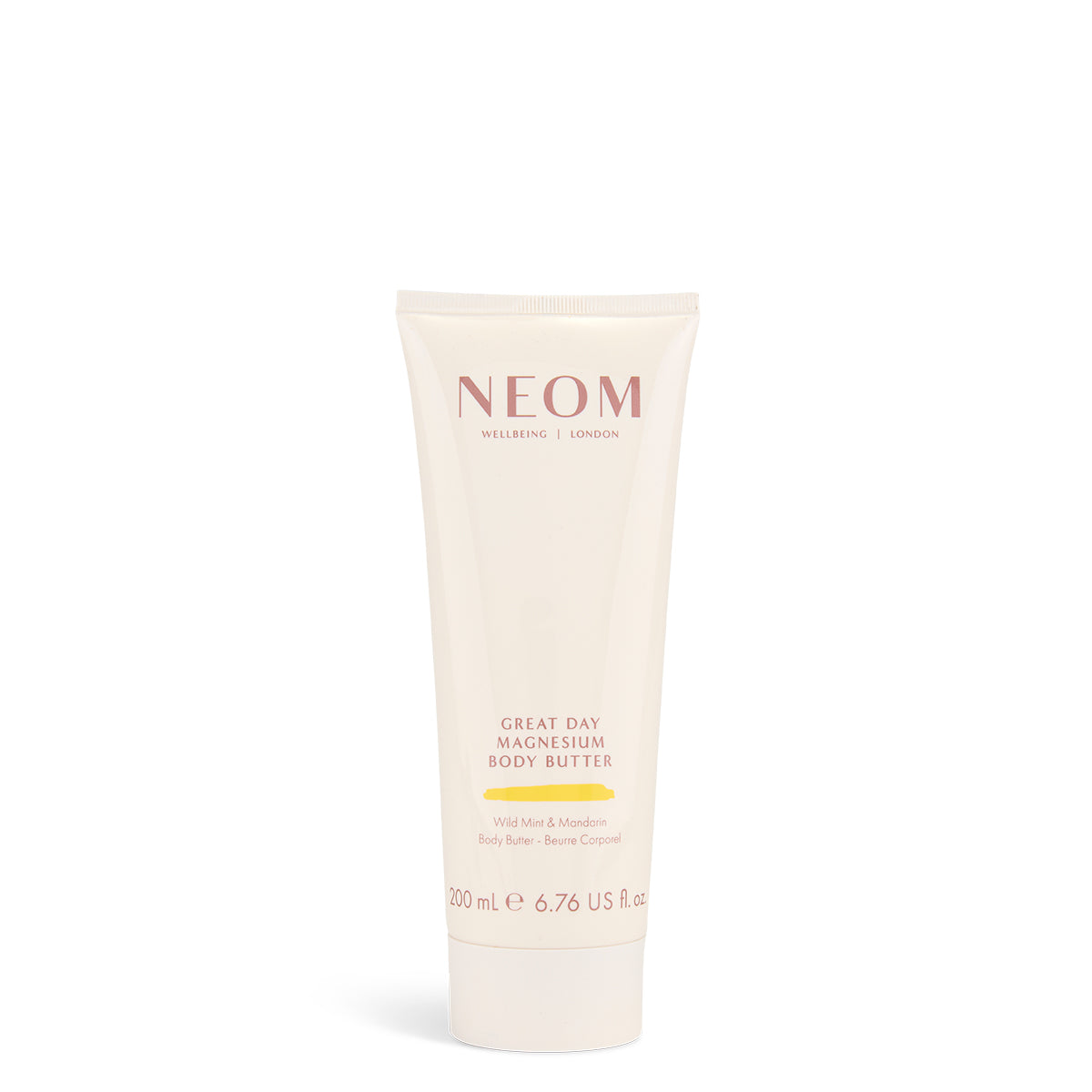 NEOM Great Day Magnesium Body Butter on a white background