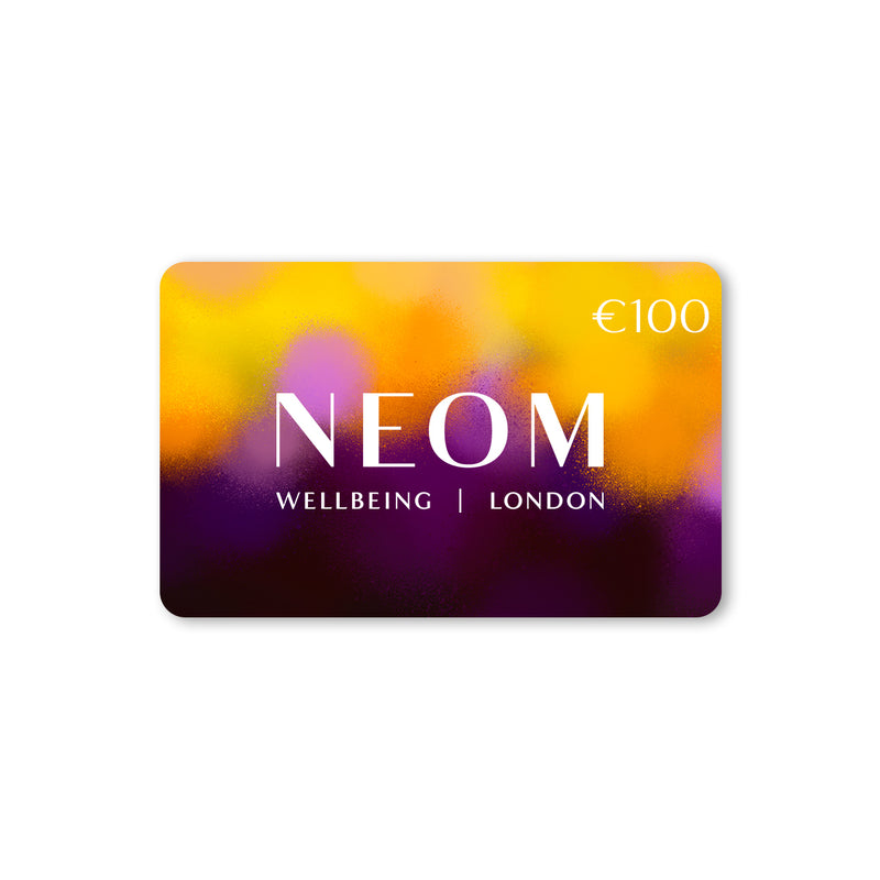 NEOM cosy nights themed gift card on a white background 