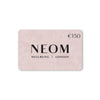 Pink card showing the NEOM logo and €150 denomination