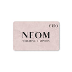 Pink card showing the NEOM logo and €150 denomination