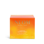 NEOM limited edition Happiness scented 3 wick candle packaging on a white background