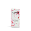 NEOM essential oil blend packaging with floral design on a white background