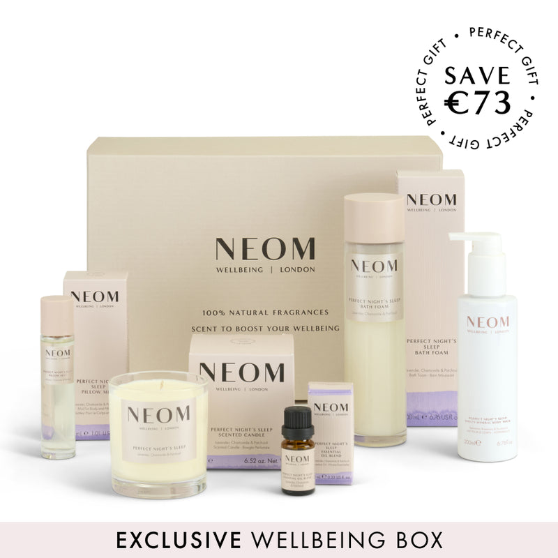 NEOM Exclusive Wellbeing Box, The Sleepy Bestsellers Box. Save €73.