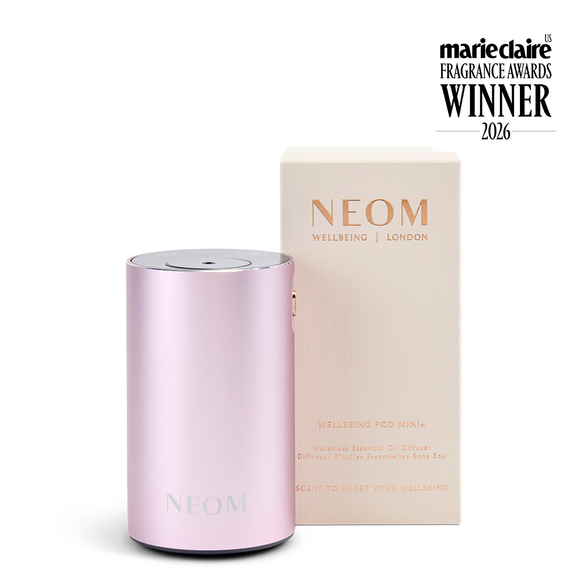 Wellbeing Pod Mini+ Waterless Essential Oil Diffuser in Pink