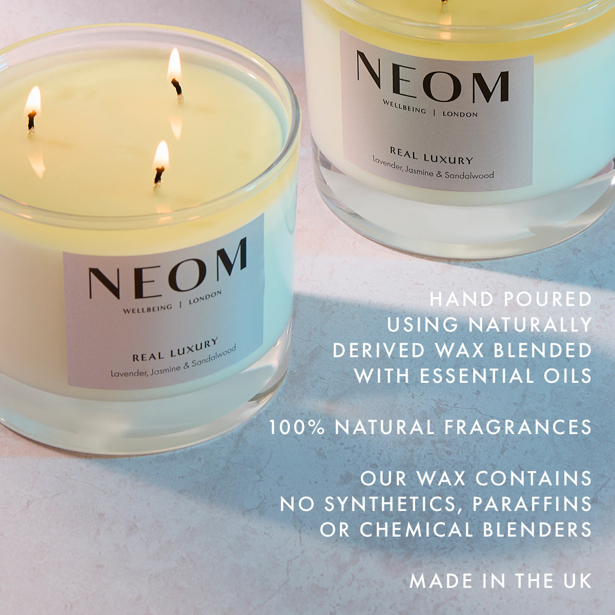 【未使用】NEOM ネオム アロマ　キャンドル　ラグジュアリーオーガニックス Real Luxury Scented Candle (3 Wick) – NEOM Wellbeing EU