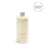 NEOM super shower power body wash with 'Subscribe & Save' roundel on a white  background