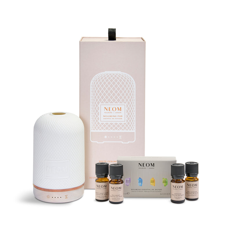 Wellbeing Pod Essential Oil Diffuser & Essential Oil Blends Collection with 3 Pin Plug
