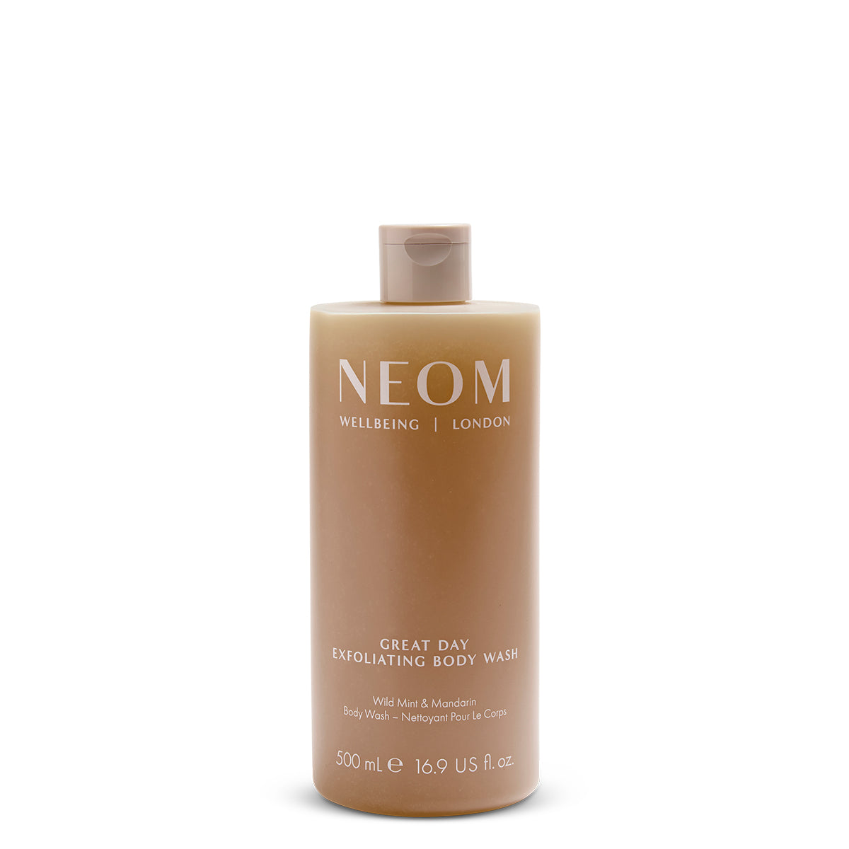 NEOM great day body wash on a white background