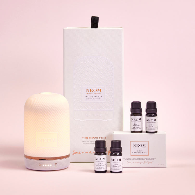 Wellbeing Pod Essential Oil Diffuser & Essential Oil Blends Collection with 3 Pin Plug